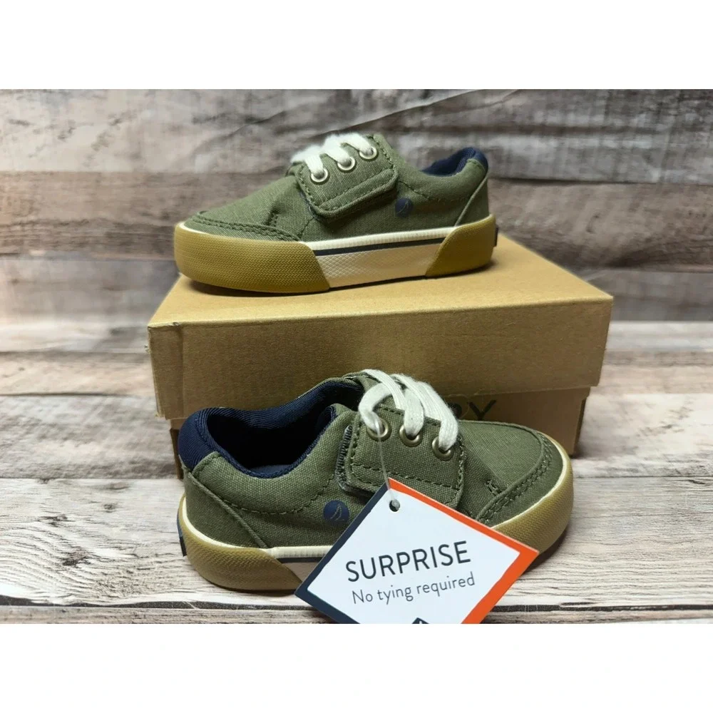 New Sperry Baby Toddler Boat Shoes Green Size 5 Toddler